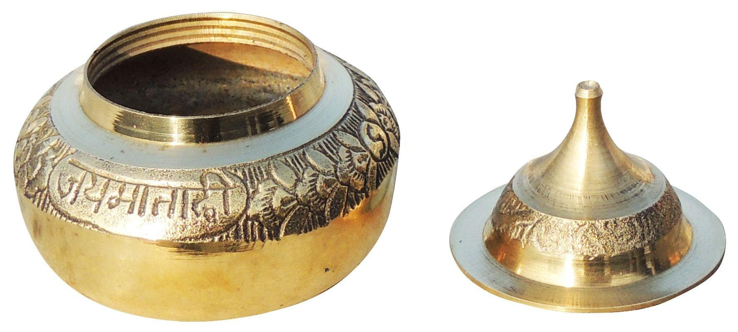 Brass Handicraft Sindoor Dani Dabbi