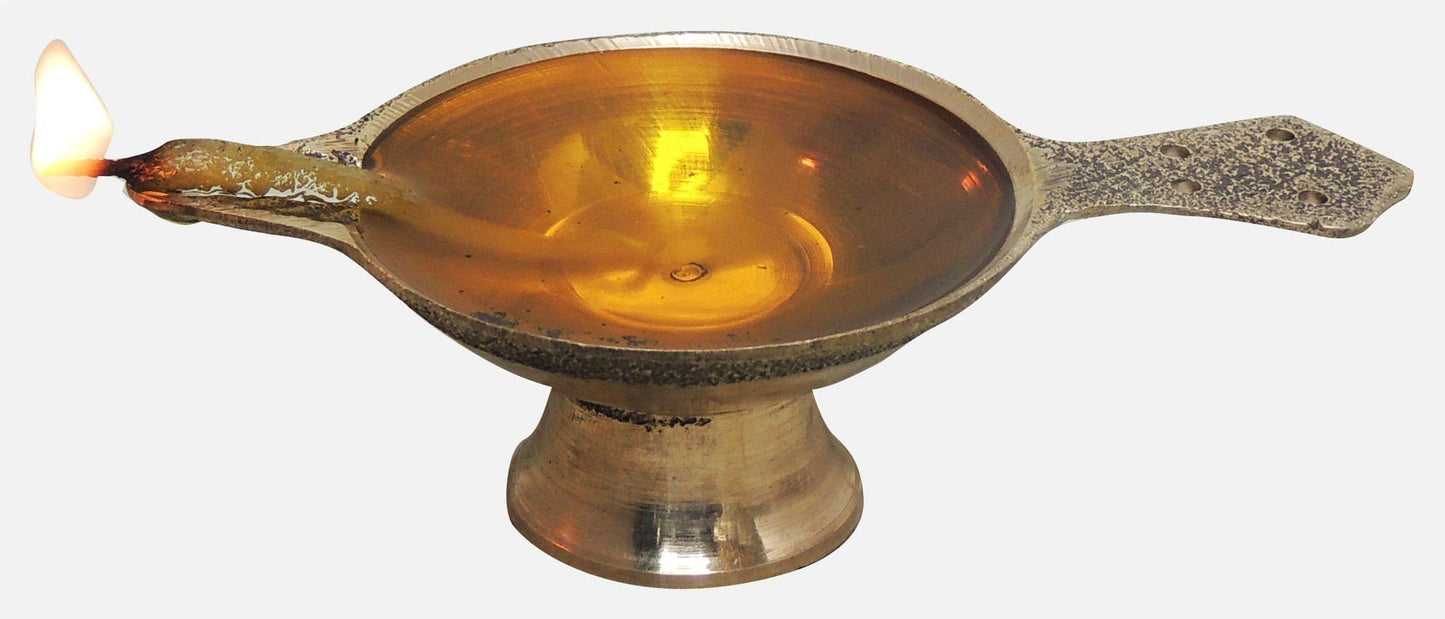 Brass Table Oil Lamp Deepak