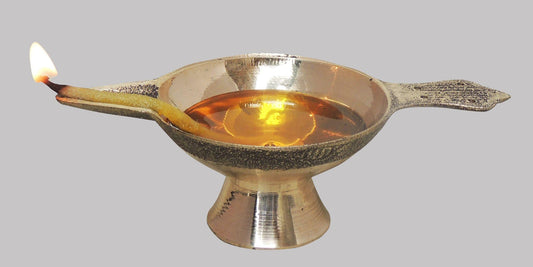 Brass Table Oil Lamp Deepak