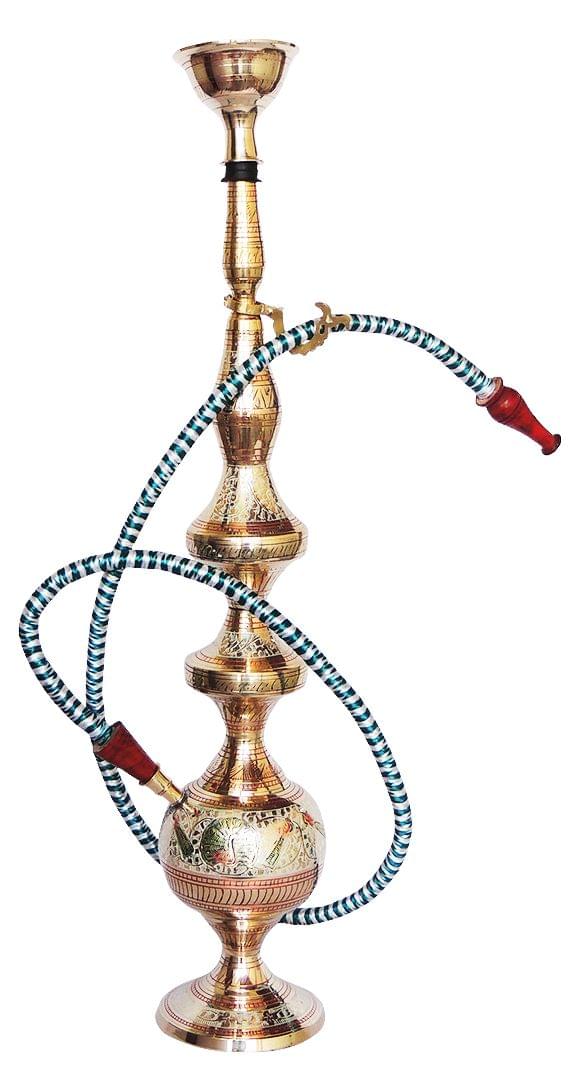 Brass Hookah Hukka Fancy In Brass