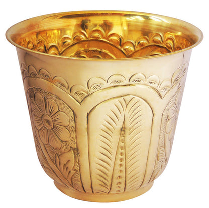 Brass Planter Pot Gamala With Hand Work