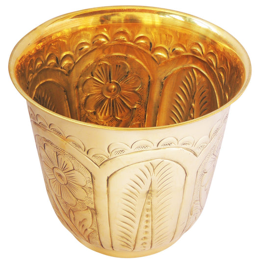 Brass Planter Pot Gamala With Hand Work