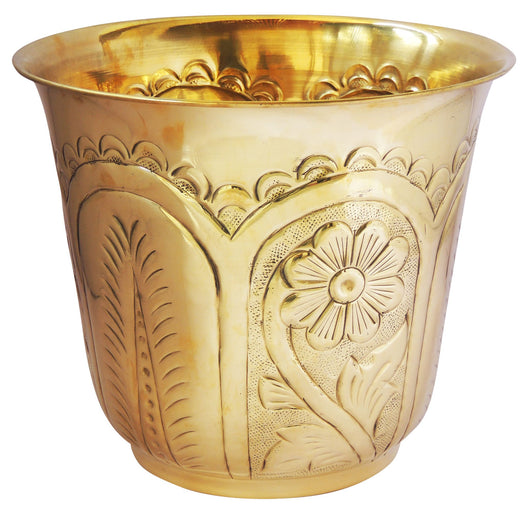 Brass Planter Pot Gamala With Hand Work