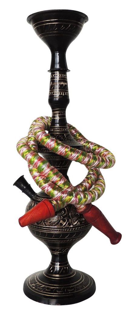 Brass Hookah In Black Design