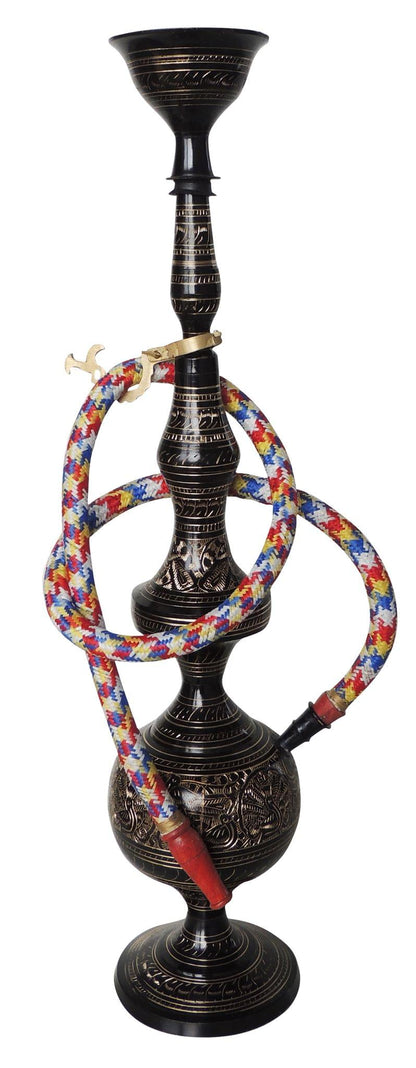 Brass Hookah In Black Design