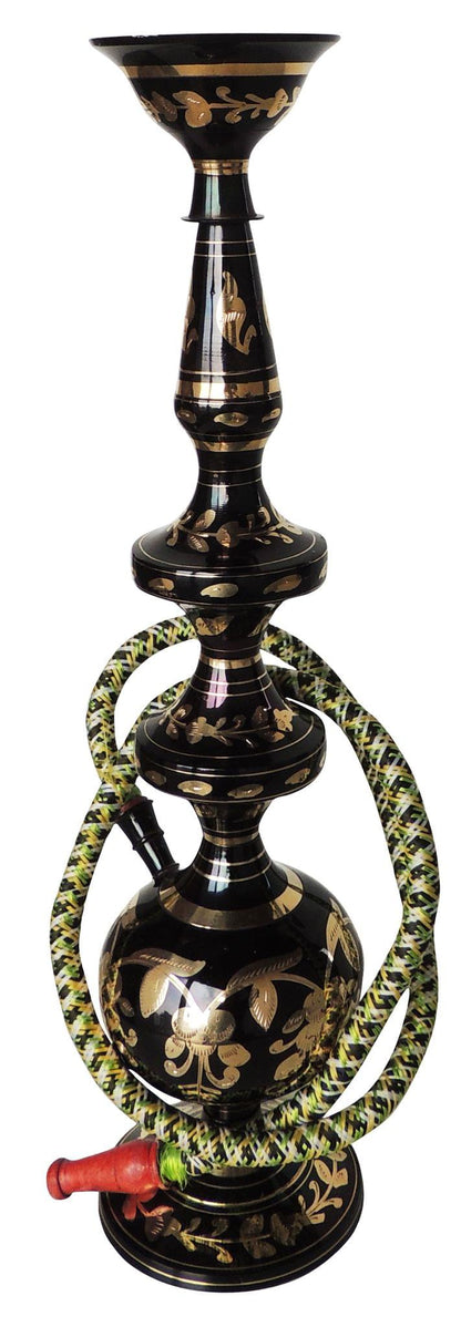 Brass Hookah In Black Design