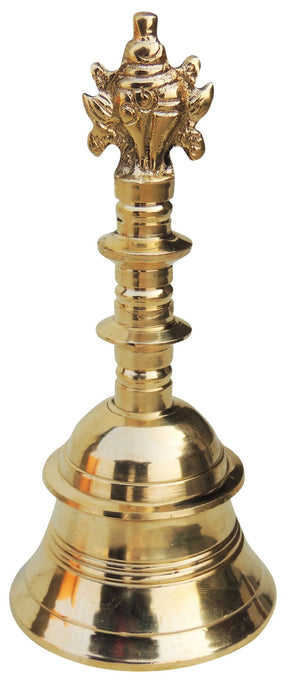 Brass Pooja Hand Bell Shank Chakra Ganti