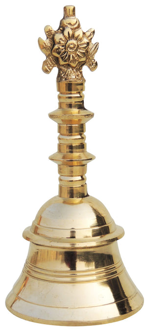 Brass Pooja Hand Bell Shank Chakra Ganti