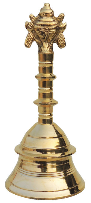 Brass Pooja Hand Bell Shank Chakra Ganti