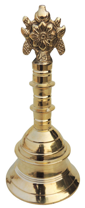 Brass Pooja Hand Bell Shank Chakra Ganti