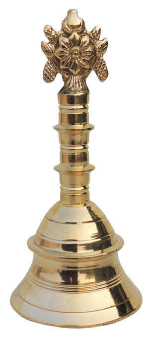 Brass Pooja Hand Bell Shank Chakra Ganti