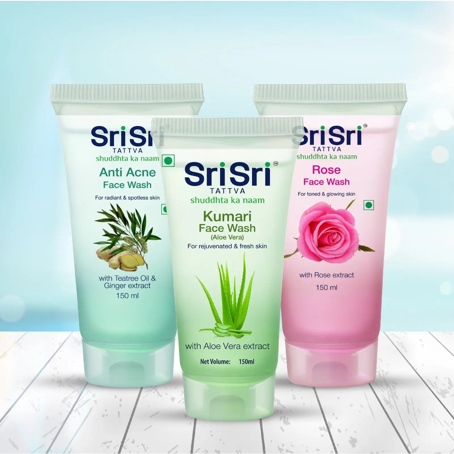 Sri sri tattva Face Wash Trio - PUSHMYCART