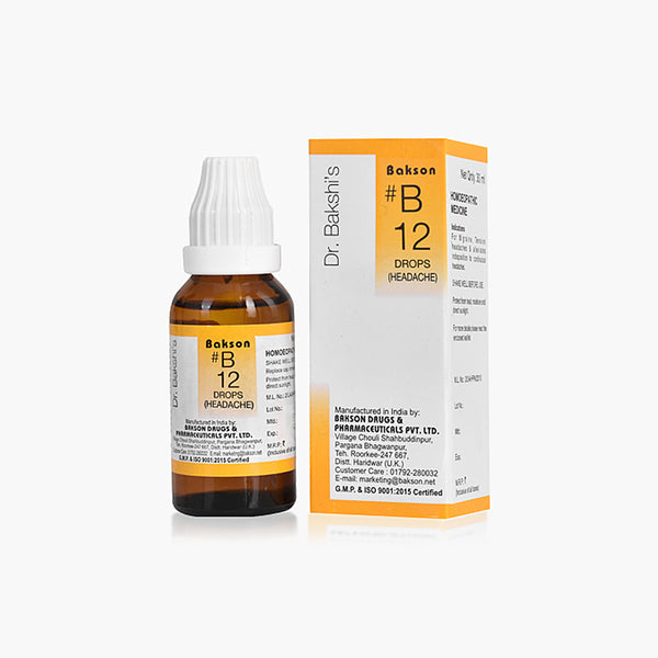 Bakson's B12 Headache Drop 30ml