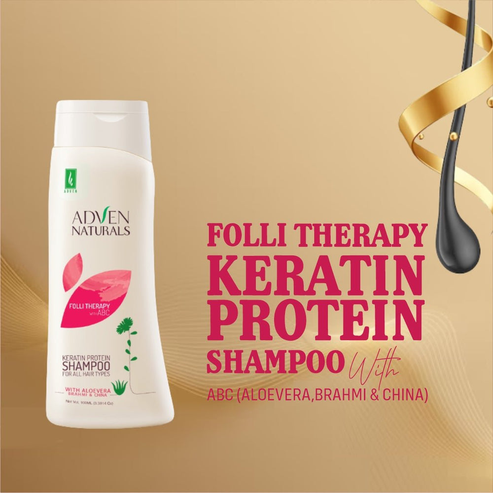 Adven Keratin Shampoo With Aloe Vera | Brahmi And China 