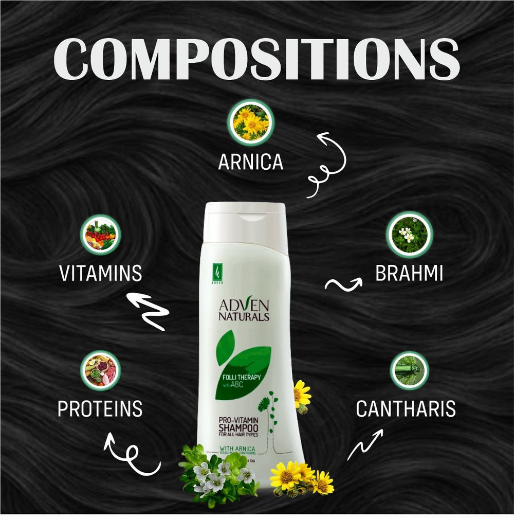 Adven Pro Vitamin Shampoo With Arnica | Brahmi And Cantharis