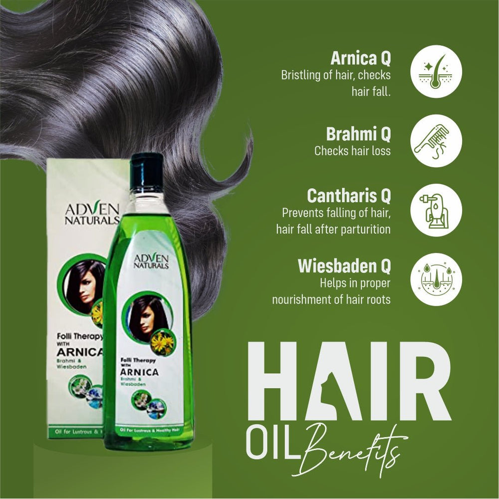 Folli Therapy With Arnica | Brahmi & Wiesbaden Hair Oil