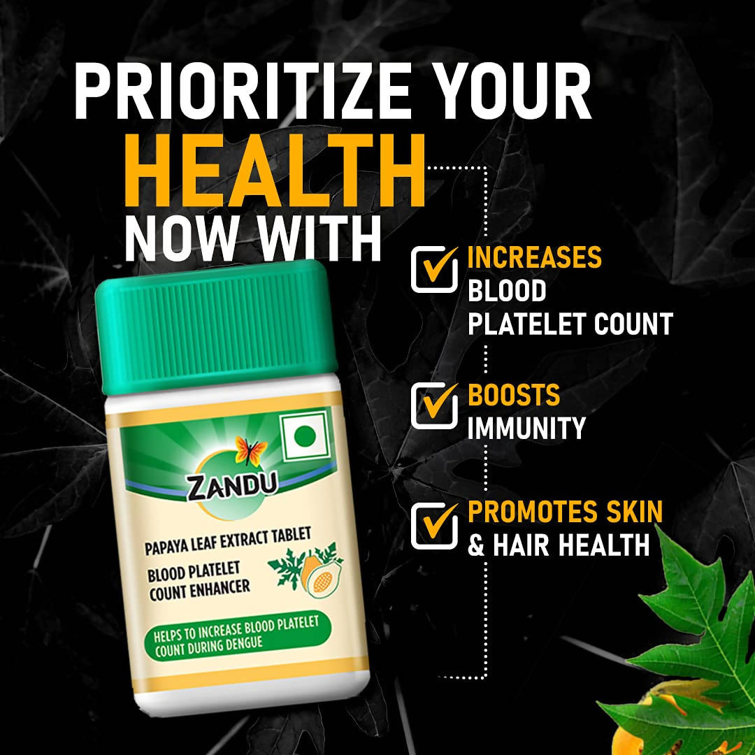 Zandu Papaya Leaf Extract Tablets