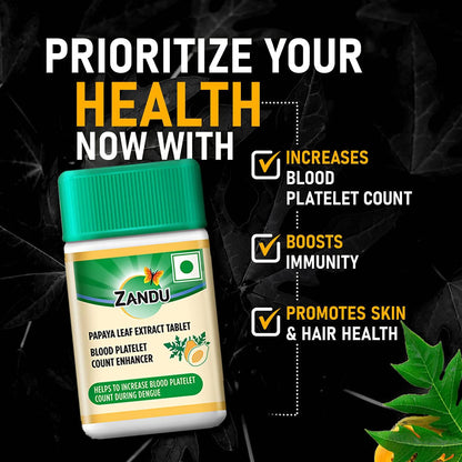 Zandu Papaya Leaf Extract Tablets