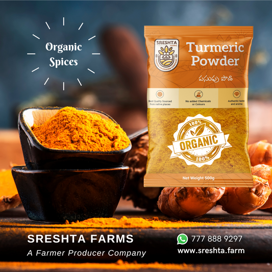 Sreshta farms Organic Turmeric Powder (Pasupu Podi)
