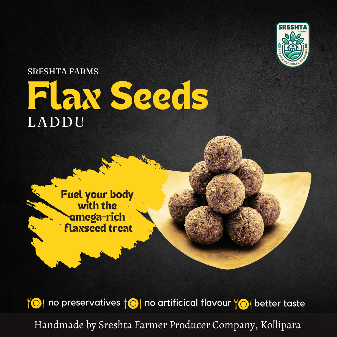 Sreshta farms Organic Flax Seed (Avisa) Laddu