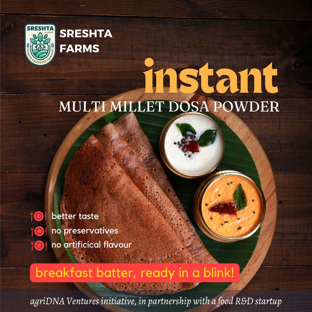 Sreshta farms Instant Multi Millet Dosa Mix Powder