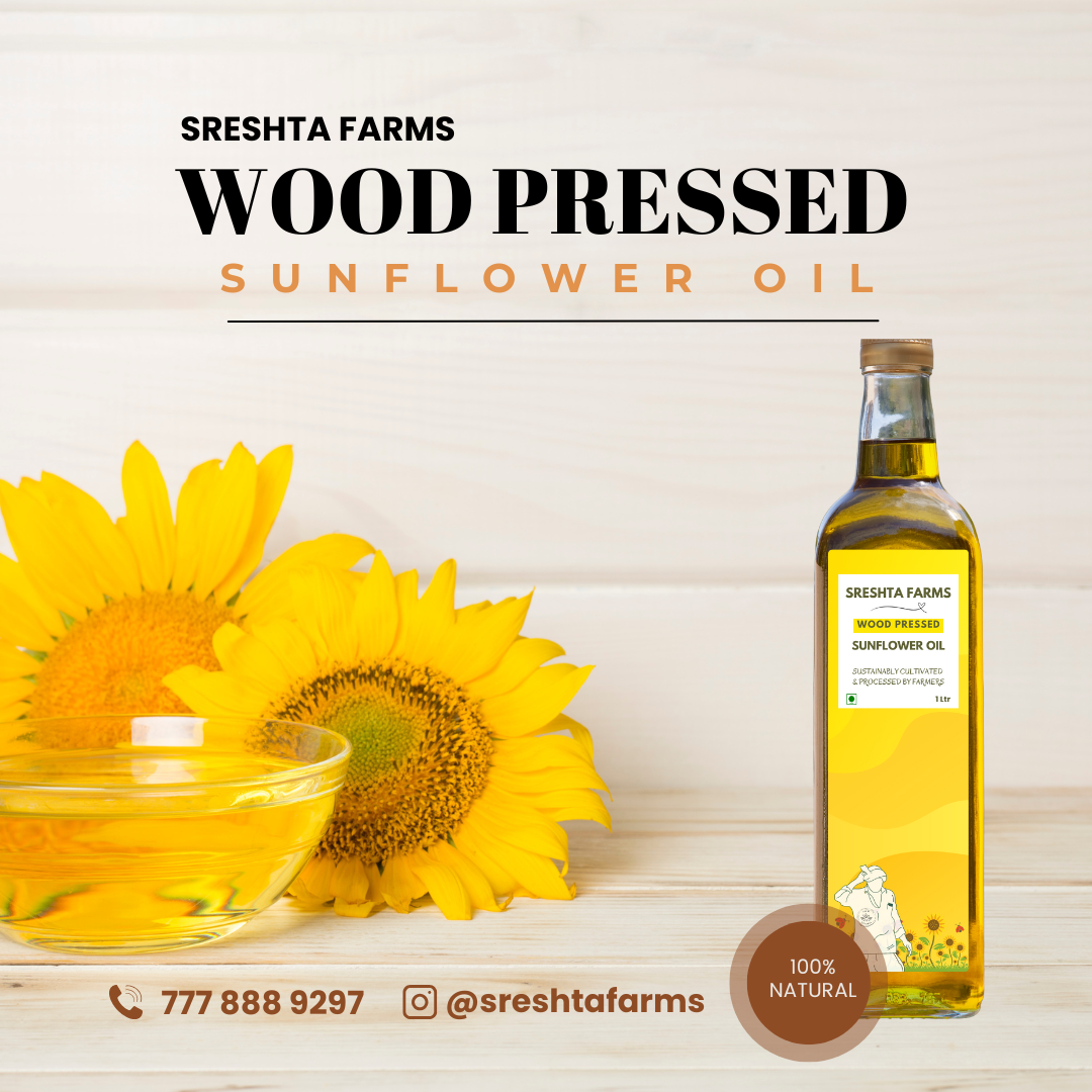 Sreshta farms Wood Pressed Sunflower Oil