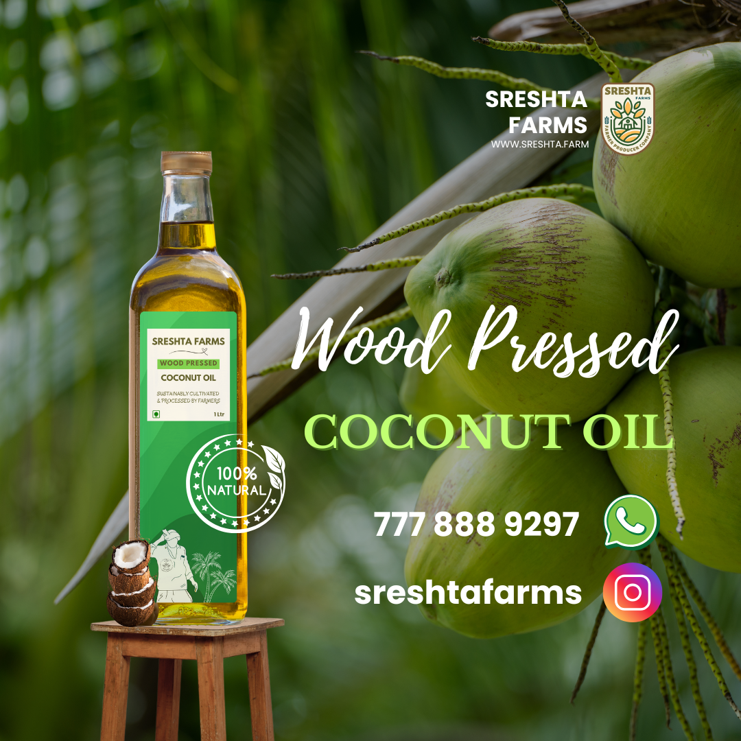 Sreshta farms Wood Pressed Coconut Oil
