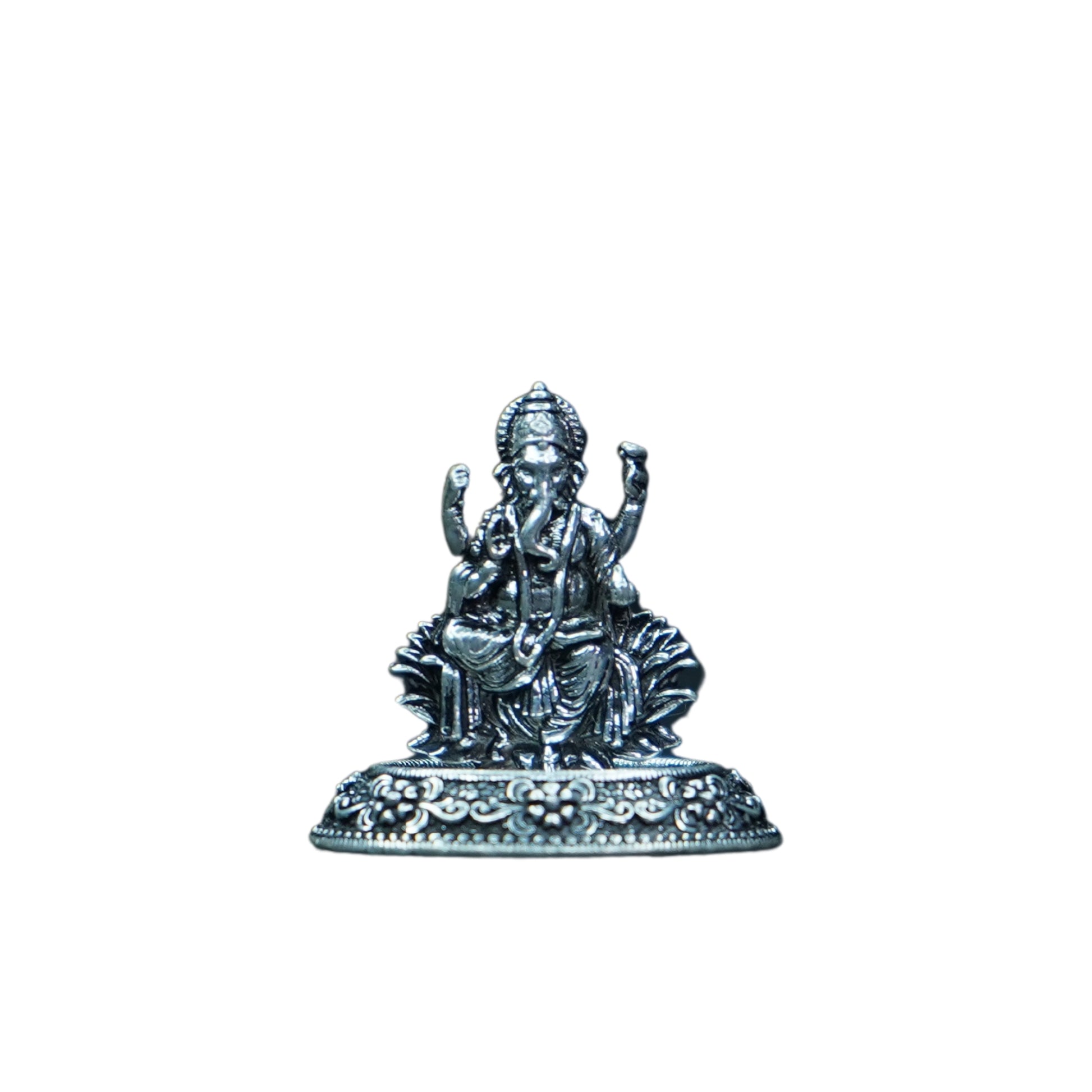 Mahita Collections Pure Silver Antique Ganesh 5.6g