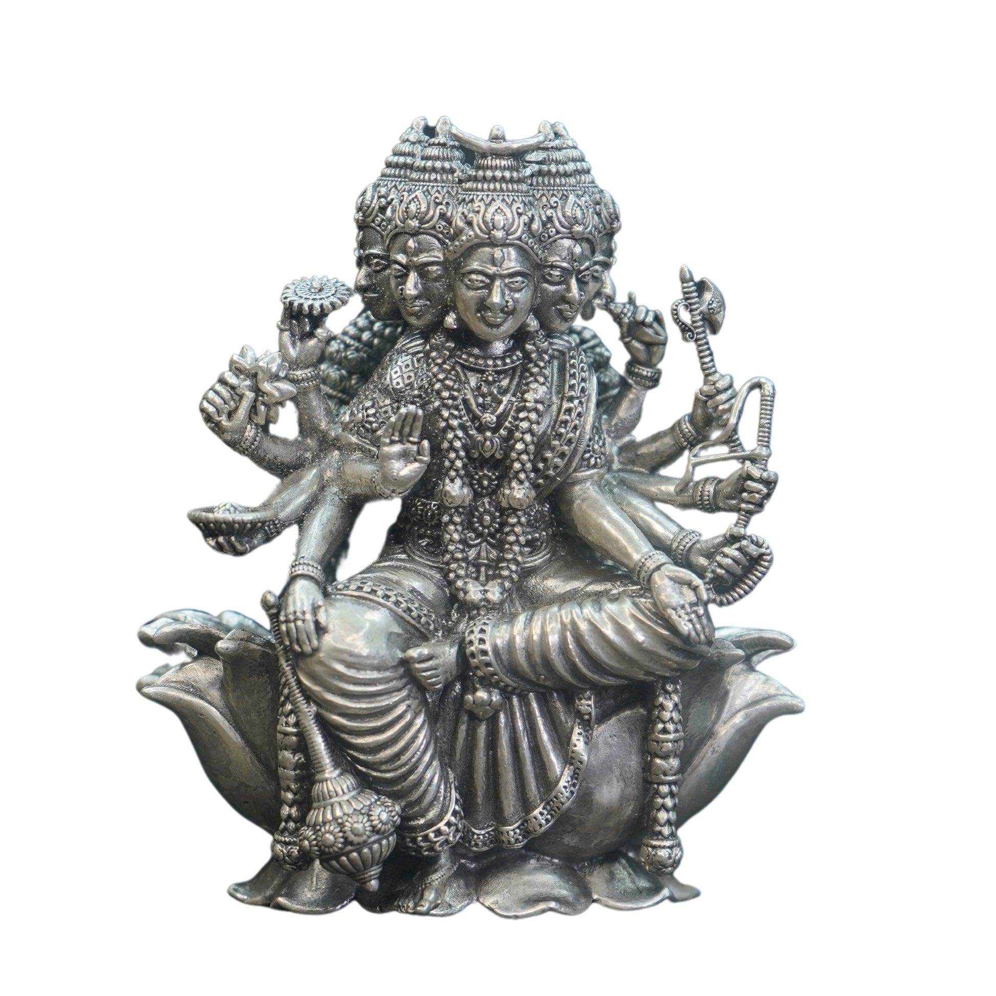 Mahita Collections Pure Silver Antique Gayatri Devi Sitting 37.04G