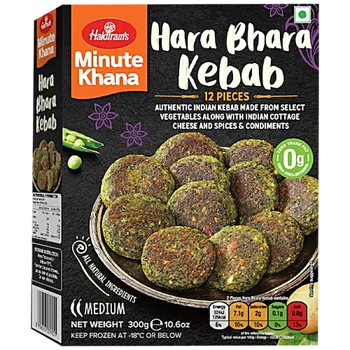 Haldiram's Hara Bhara Kebab - Minute Khana 300 g - PUSHMYCART