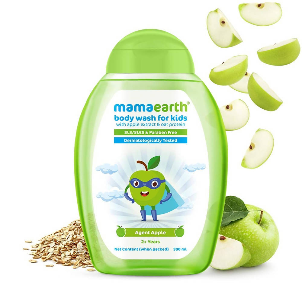 Mamaearth Agent Apple Body Wash for Kids with Apple and Oat Protein