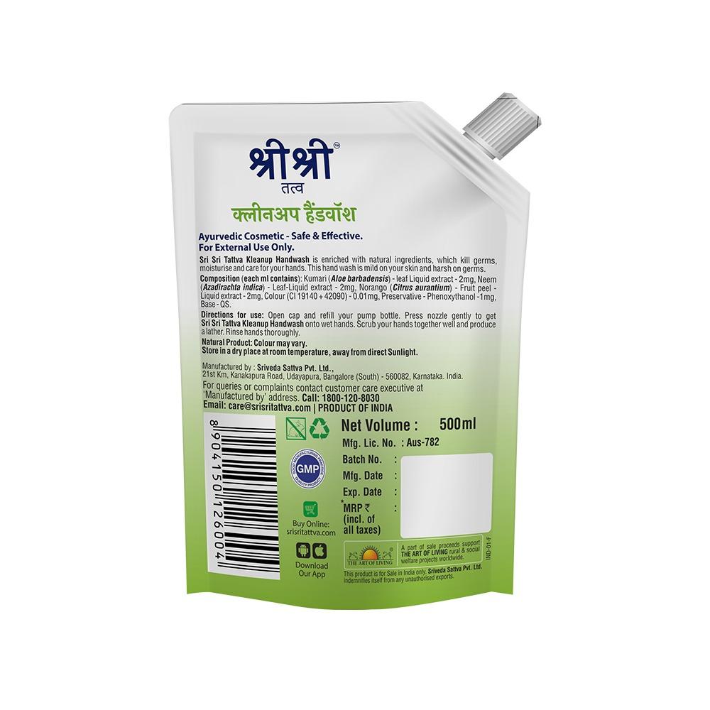 Sri Sri tattva Kleeanup handwash best value Refill - PUSHMYCART