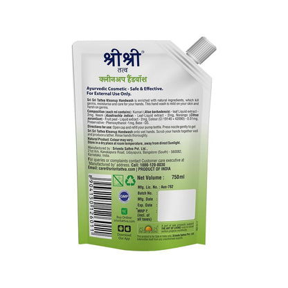 Sri Sri tattva Kleeanup handwash super value Refill - PUSHMYCART