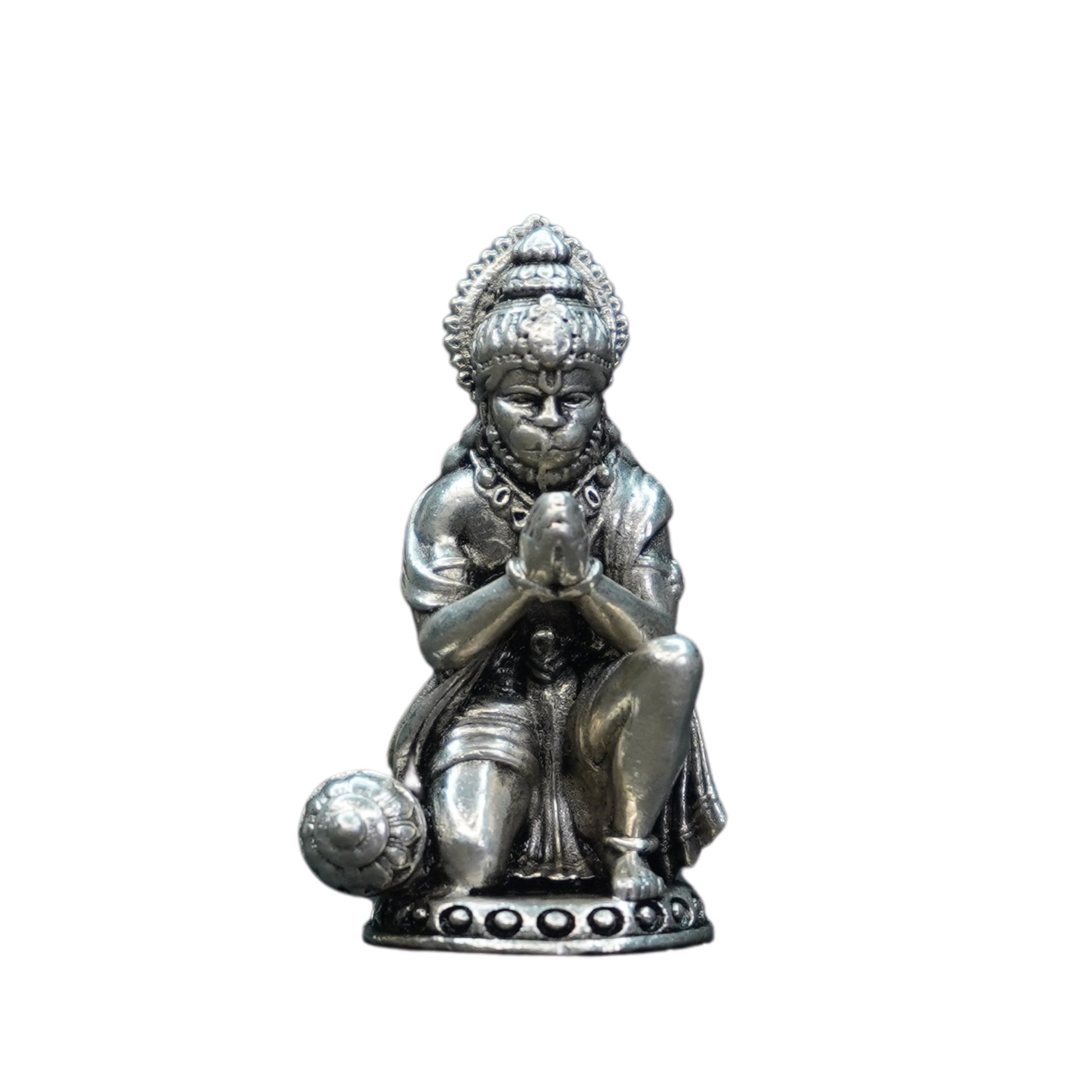 Mahita Collections Pure Silver Antique Hanuman Sitting 27.82G