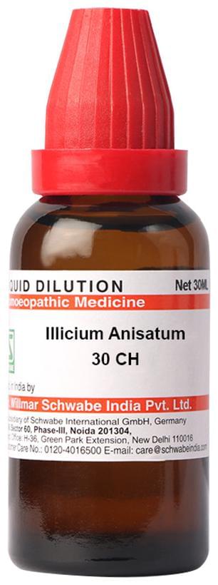 Dr Willmar Schwabe India Illicium Anisatum Dilution 30 CH
