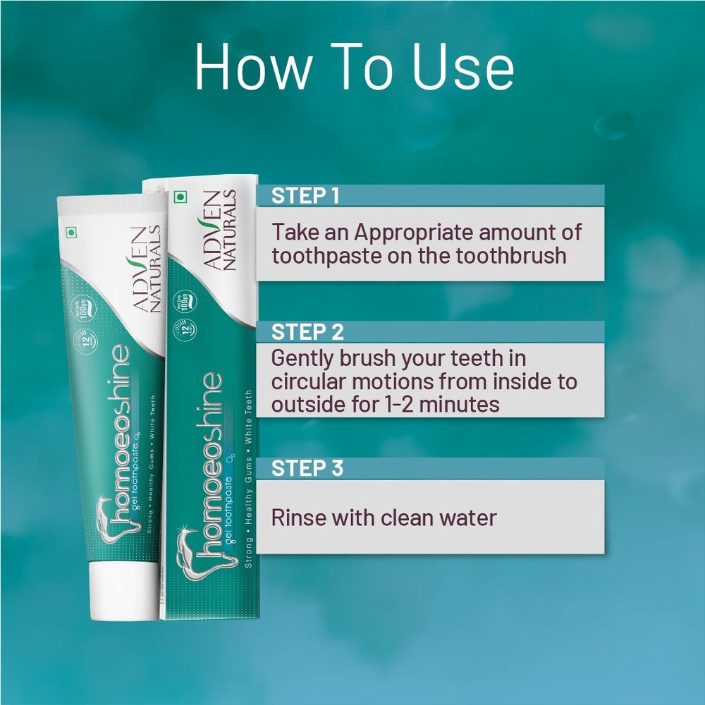 Adven Naturals Homoeoshine Toothpaste gel
