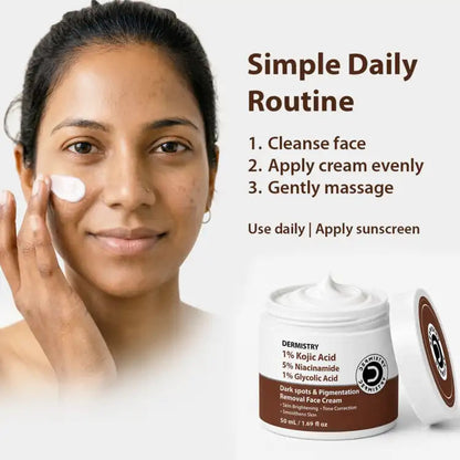 Dermistry Kojic Acid Cream for Pigmentation Removal & Bright Skin