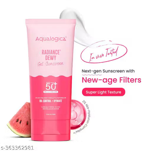 Aqualogica-Radiance+-Dewy-Sunscreen-with-Watermelon-&-Niacinamide-with-SPF-50-&-PA+++