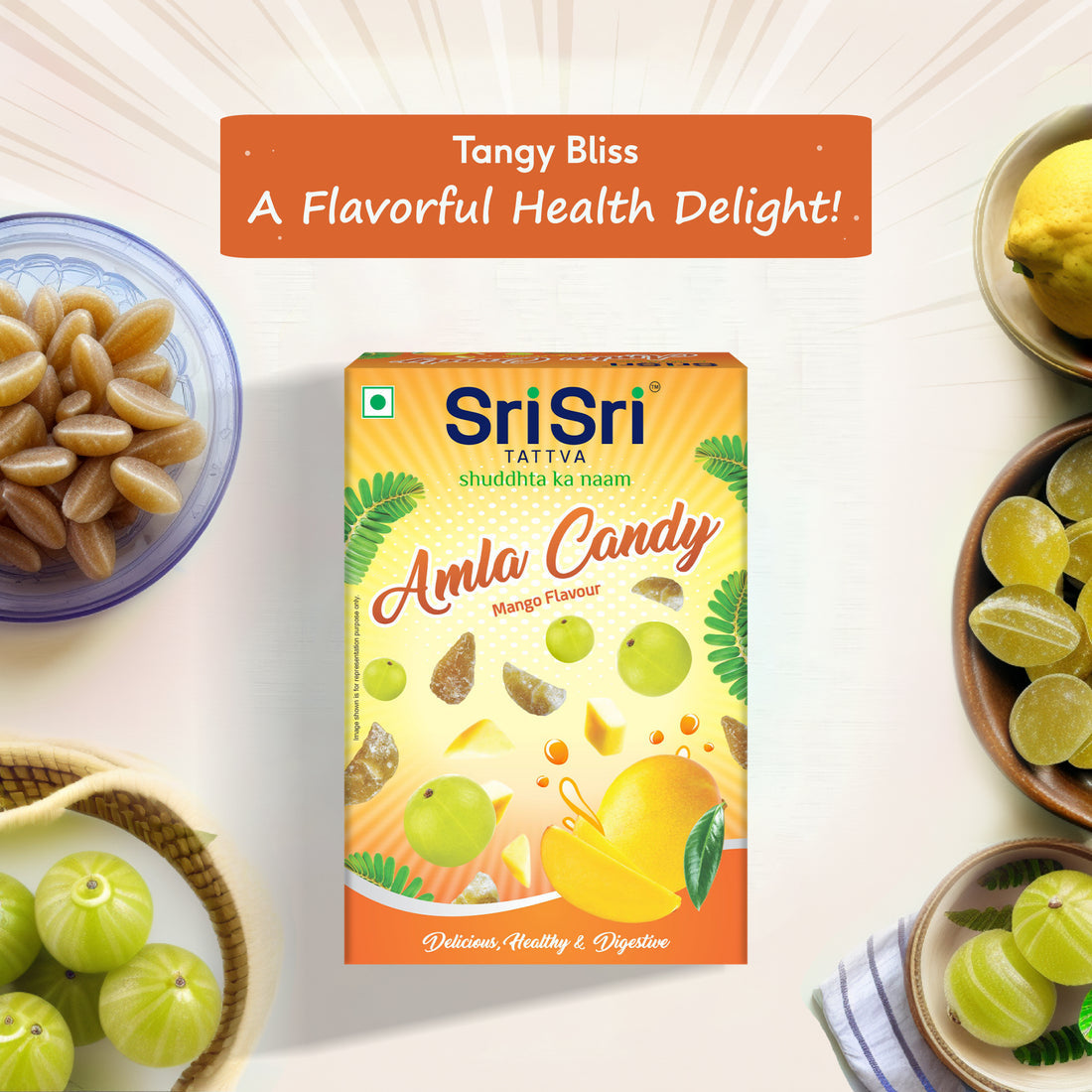 Sri Sri Tattva Amla Candy - Paan Flavour, Delicious, Healthy & Digestive - PUSHMYCART