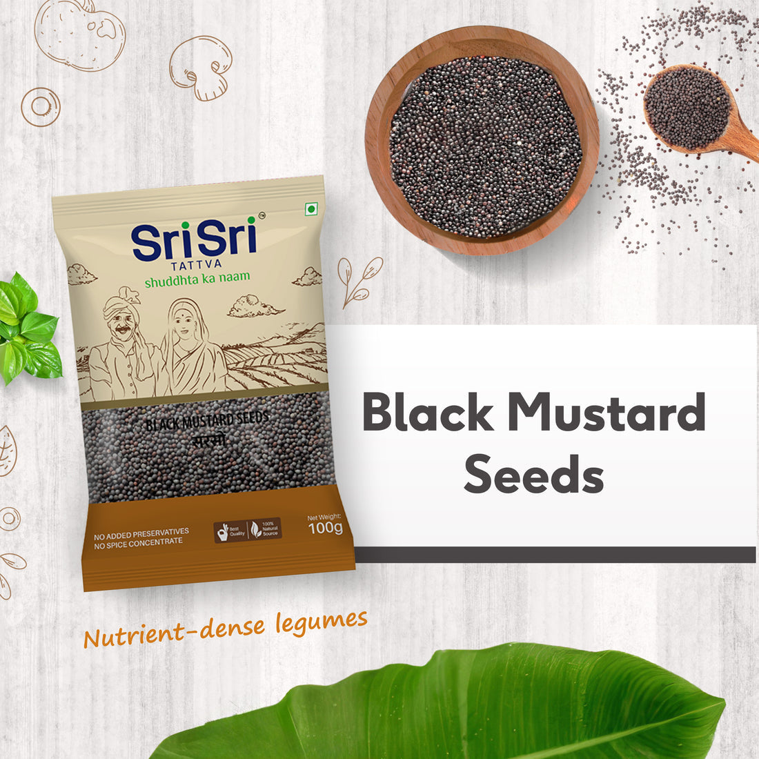 sri sri tattva black mustard seeds - PUSHMYCART