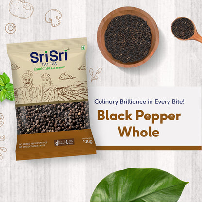 sri sri tattva black pepper whole kali mirch - PUSHMYCART