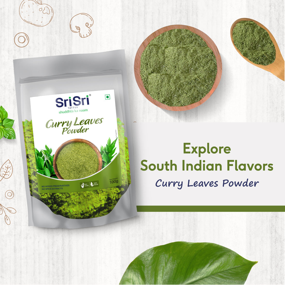 Sri Sri Tattva Curry Leaves Powder - PUSHMYCART