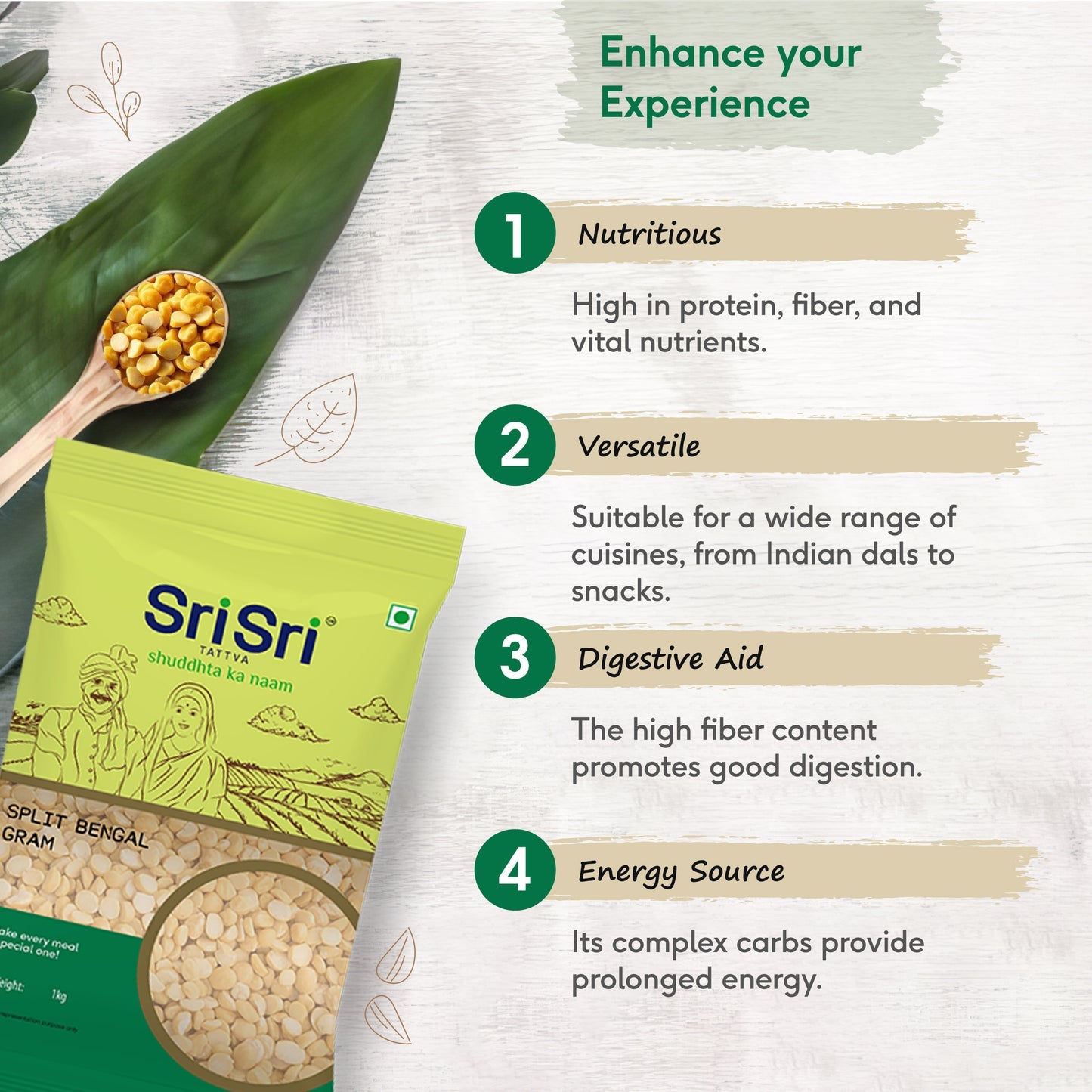 Sri Sri Tattva Chana Dal - Split Bengal Gram