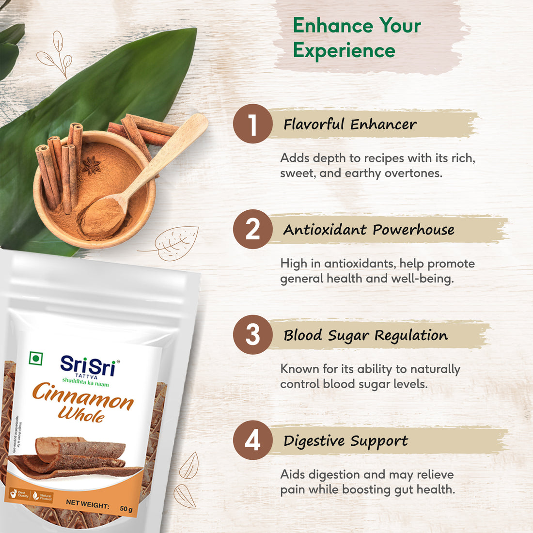 Sri Sri tattva Cinnamon Whole - PUSHMYCART