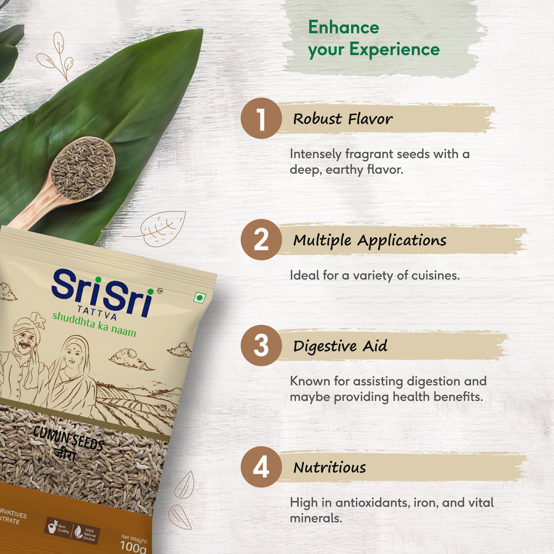 sri sri tattva cumin seeds (jeera) - PUSHMYCART