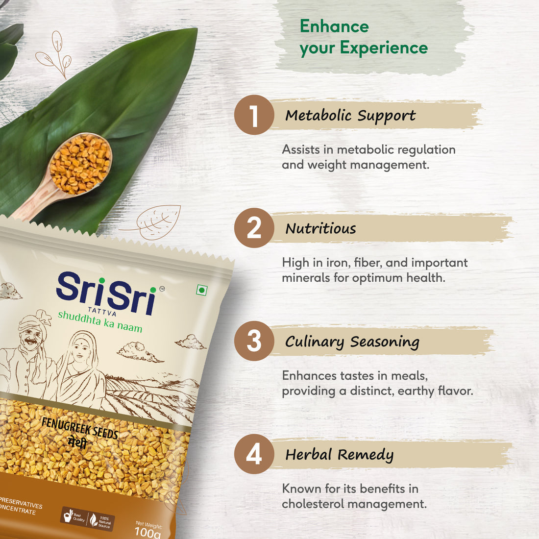 Sri Sri Tattva Fenugreek Seeds | Methi - PUSHMYCART