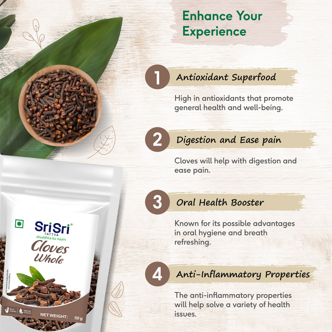 Sri Sri tattva Cloves Whole - PUSHMYCART