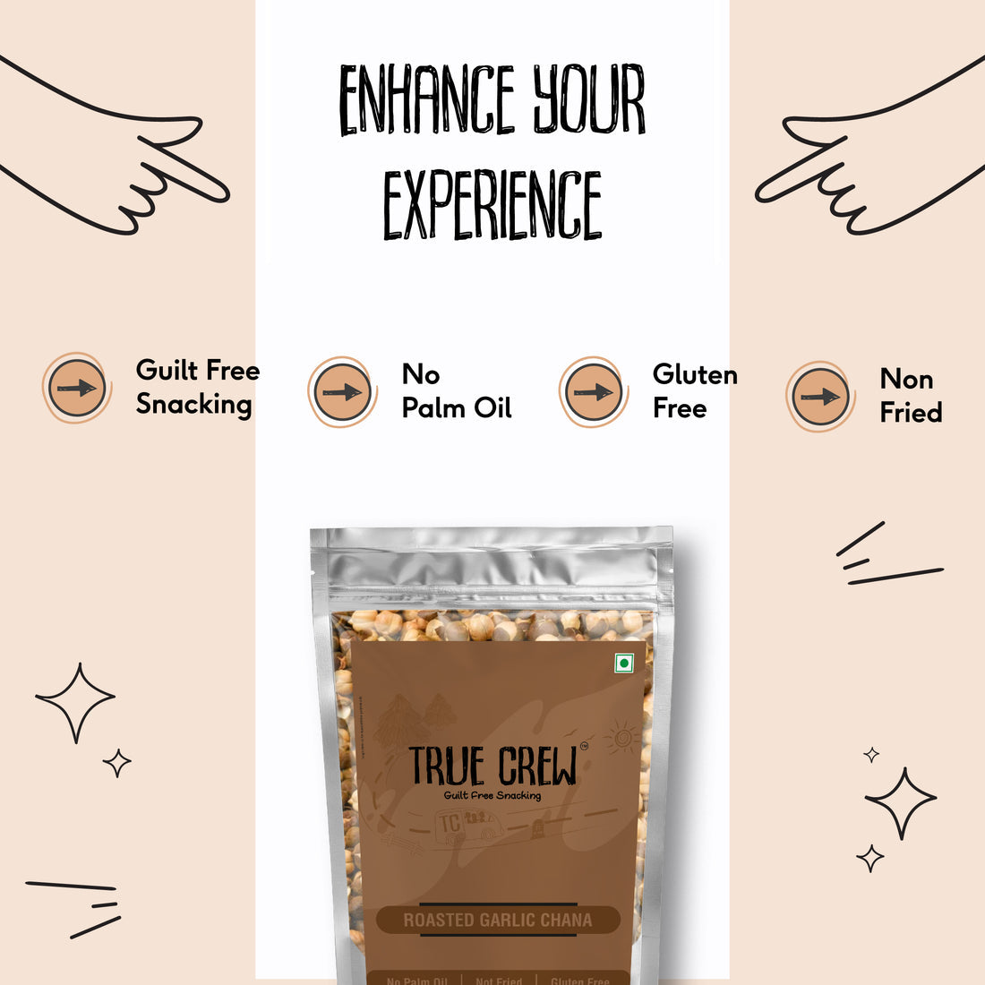 Sri Sri tattva roasted Garlic chana pouch - PUSHMYCART