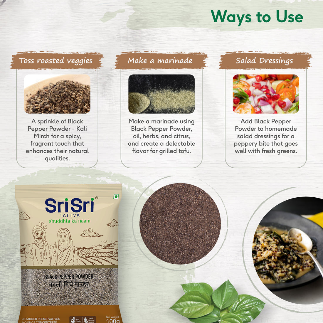 sri sri tattva black pepper powder | kali mirch - PUSHMYCART