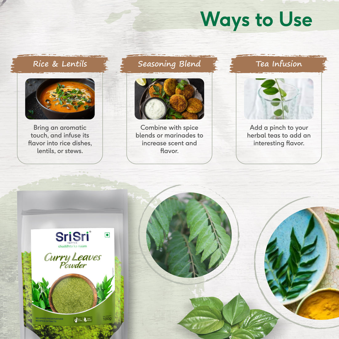 Sri Sri Tattva Curry Leaves Powder - PUSHMYCART